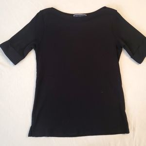 Boat neck Karen Scott black top